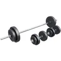 Produktbild: GORILLA SPORTS Langhantel Langhantelset Kunststoff 60 kg - 130 kg schwarz|silberfarben