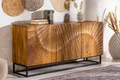 Produktbild: riess-ambiente Sideboard SCORPION 140cm braun, Massivholz · Metall · Kommode · 3D Schnitzereien · Wohnzimmer