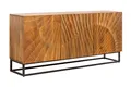 Produktbild: Sideboard 140 cm breit Mangoholz Eisen handgefertigtes 3D Muster Beistellschrank