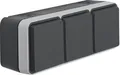 Produktbild: Berker SCHUKO Steckdose 3-fach 47733515 W.1 | Aufputz | IP55 | Klappdeckel | waagerecht | 16A 250V | grau/lichtgrau matt