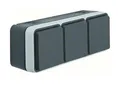 Produktbild: Berker Steckdose 3fach lichtgrau matt Aufputz horizontal mit... 47733515