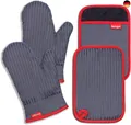 Produktbild: Coziselect Ofenhandschuhe, Hitzebeständige Topfhandschuhe und Topflappen Set, 