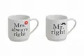 Produktbild: Wurm Becher Becher Mr. Right Mrs. Always Right Porzellan Hochzeit 2 er Set