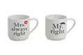 Produktbild: Becher Mr. Right  Mrs. Always Right Porzellan Hochzeit 2 er Set