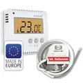 Produktbild: ELEKTROBOCK PT14-HT-SEH Raumthermostat + Stellantrieb NC Set - Kalkschutzsystem - Für Wasser-Fußbodenheizung - Kein Programmieren nötig - LCD Display mit Hintergrundbeleuchtung - PWM