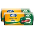Produktbild: 2x Swirl Öko Müllbeutel 20L (18 stk./ Rolle) mit Zugband