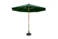 Produktbild: SiMPO LIFESTYLE Sonnenschirm 300 cm Holz-Sonnenschirm Marktschirm Gartenschirm Terrassenschirm Rund UV50+ (Grün, 3m)