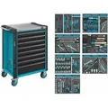 Produktbild: HAZET Werkstattwagen Assistent 179NX-8/244 Schubladen flach: 7 x 81 x 522 x 398 mm Schubladen hoch: 1 x 166 x 522 x 398 mm 244 teilig