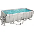 Produktbild: Bestway Power Steel 56670 above ground pool Framed pool Rectangular 11532 L White (488 x 244 x 122 cm) (56670)