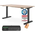 Produktbild: Ergotopia Schreibtisch Desktopia Pro X elektrisch höhenverstellbarer Schreibtisch, elektrisch verstellbarer Bürotisch inkl. edlem OLED-Display beige 180 cm