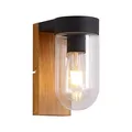 Produktbild: BRILLIANT Lampe Cabar Außenwandleuchte holz dunkel/schwarz 1x A60, E27, 40W, geeignet für Normallampen (nicht enthalten) IP-Schutzart: 44 - spritzwassergeschützt