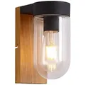 Produktbild: Brilliant Aussenwandleuchte, Schwarz, Holz, 10x21x16 cm, Lampen & Leuchten, Außenbeleuchtung, Außenwandleuchten