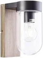 Produktbild: Brilliant Cabar 96372/76 Außenwandleuchte E27 Holz (dunkel), Schwarz