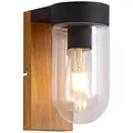 Produktbild: BRILLIANT Lampe Cabar Außenwandleuchte holz dunkel/schwarz | 1x A60, E27, 40W, g
