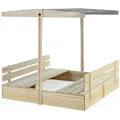 Produktbild: Sandkasten Toni 120x120x120cm verstellbare Sitzbänke