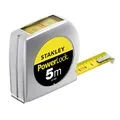 Produktbild: STANLEY Maßband Powerlock Bandmaß 0-33-932 (Maßband 5m Länge mit Sichtfenster, extra starkes Band, Mylar-Schutzschicht, verchromt, Gürtelclip)