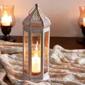 Produktbild: MARRAKESCH Boho Style Laterne Raki 23cm Orientalische Windlichter Laternen für draußen als Balkon deko oder innen als Fensterbank Dekoration