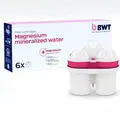 Produktbild: BWT Filterkartusche Magnesium Mineralized Water 6 Stück | Mit Magnesium Wasserfilter Trinkwasser | Für Speisen & Getränke | Filtert Kalk, Chlor, Blei & Kupfer | für Wasserhärte bis 14,9°dH geeignet