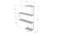 Produktbild: Wandregal Ablage Regal Shelf Wei� Anthrazit