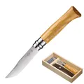 Produktbild: OPINEL Geschenk Set Messer No. 8 + Etui - Klappmesser Taschenmesser Oliven Holz