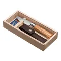 Produktbild: Opinel-Geschenkset - Opinel-Messer No 8 Olivenholz rostfrei mit Etui in Holzbox