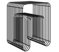 Produktbild: skølm Beistelltisch Vali als Hocker oder Bücherregal nutzbar (schwarz), Couchtisch aus Metall, offenes Gitterdesign, Ablageregal 39x34x49 cm