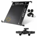 Produktbild: HAF Solarkollektor Poolheizung (1x 450x120cm) – Sonnenenergie für Gartenpool, Heizmatte um 30m³ Wasser mit Solar 6°C zu erwärmen (Mit Solarweiche)