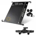 Produktbild: HAF – Solarkollektor als Poolheizung (1x 450x120cm) – Sonnenenergie für Gartenpool, Heizmatte um 30.000 Liter Wasser mit Solar 6°C zu erwärmen – ideale Solarheizung für Schwimmbad (Mit Solarweiche)