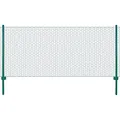 Produktbild: vidaXL Maschendrahtzaun mit Pfosten Komplett Set Maschendraht Zaun Zaunset Gartenzaun Drahtzaun Gehege Kaninchendraht Stahl 25x0,5m Grün 13mm