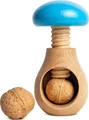 Produktbild: Creative Home Nussknacker Holz Pilzförmig | 10 x 6 cm | Blau | mit Schraubmechanismus | Nussknack Pilz