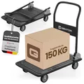 Produktbild: Rollwagen klappbar 150 kg – Transportwagen Plattformwagen Sackkarre mit 360° Rollen & Antirutschfläche – Faltbarer Transportroller für Umzug, Werkstatt, Lager & Haushalt
