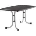Produktbild: Sieger Gartentisch, Anthrazit, Graphit, Holzwerkstoff, rechteckig, Flachrohr, 90x72x150 cm, klappbar, wetterbeständig, Gartenmöbel, Gartentische, Klapptische