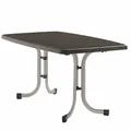 Produktbild: Sieger 253/A Boulevard-Klapptisch mit mecalit-Pro-Platte 150 x 90 cm, Stahlrohrgestell graphit, Tischplatte Schieferdekor anthrazit