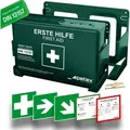 Produktbild: Betriebsverbandkasten, First-Aid, Erste-Hilfe, Standard, Inhalt DIN 13157, grün - PETEX