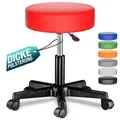 Produktbild: CASARIA® Rollhocker Höhenverstellbar Kunstleder Rot