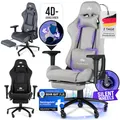 Produktbild: ELITESEATS Gaming Stuhl Ergonomisch [Atmungsaktiver Stoff, 4D Armlehnen] Gaming Chair [Leise, Kratzerfreie Rollen] Gamingstuhl Stoff mit Fußstütze Bürostuhl Gaming Sessel 150KG Belastbarkeit