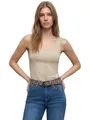 Produktbild: Street One Basic Top mit Rundhals in Unifarbe Cotton beige 42