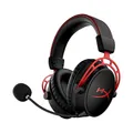 Produktbild: HyperX Cloud Alpha Wireless Gaming-Headset , 300h Akkulaufzeit, DTS Headphone mit 3D Audio, Dual Chamber Treiber, 2,4 GHz kabellos, Abnehmbares Mikrofon mit Geräuschunterdrückung, Schwarz-Rot