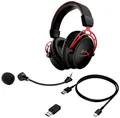Produktbild: HyperX Cloud Alpha Wireless Over Ear Headset Funk Stereo Schwarz/Rot Gaming