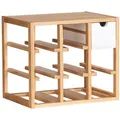 Produktbild: Weinflaschenregal, Braun, Naturmaterialien, 33.5x29x24 cm, Wohnzimmer, Regale, Weinregale