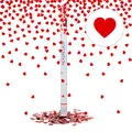 Produktbild: Relaxdays 10020858 Party-Popper mit Herzen 80 cm, 6-8m Effekthöhe, Hochzeitsdeko, Hochzeit Konfetti-Kanone, Hochzeitsdeko, rot
