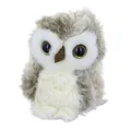 Produktbild: Kuscheltier Eule Schlüsselanhänger Plüscheule Hoho, 10cm, weiß/grau Bukowski