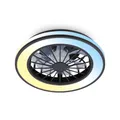 Produktbild: BRILONER - LED Deckenventilator mit Beleuchtung, Fernbedienung, Leiser DC-Motor, 5 Geschwindigkeiten, CCT, Dimmbar, Lampe mit Ventilator, LED Deckenleuchte, Deckenlampe Ventilator, 38 cm, Schwarz