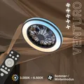 Produktbild: Deckenventilator mit Beleuchtung Fernbedienung Ventilator Licht Dimmbar CCT 38cm