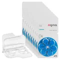 Produktbild: 60 Siemens Signia Hörgerätebatterien PR44 blau 675 + Transportbox f. 2 Zellen