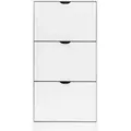 Produktbild: Mobili Rebecca - Rebecca Mobili Schuhschrank Weiß Mdf 3 Türen Platzsparender Schrank Für 12 Paare Für Eingänge