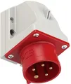 Produktbild: PCE CEE-Wandgerätestecker, 16A, 5p, 6h, IP44, rot (515-6)
