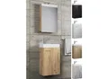 Produktbild: VCM 3-tlg Set Waschplatz für Gäste WC Gästebad Waschtisch Toilette Badmöbel Badezimmer Set - Slito SC