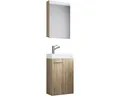 Produktbild: VCM - my home Badmöbel-Set Slito, (3-St), inkl. Keramikwaschbecken, Unterschrank und Spiegelschrank