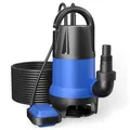 Produktbild: Schmutzwasserpumpe 400 W 7500 l/h Tauchpumpe Gartenpumpe Brunnenpumpe Entwässerungspumpe